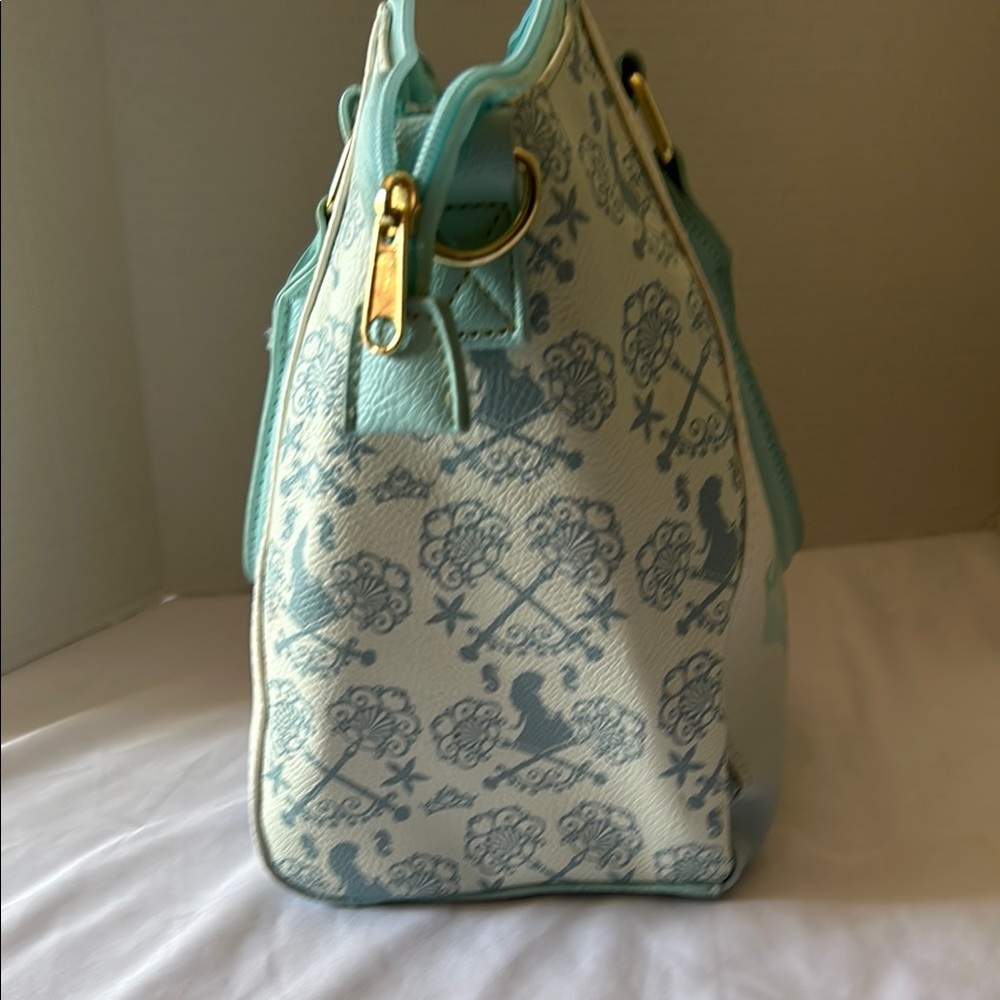Disney Loungefly Ariel Satchel Tote Handbag The Little Mermaid Aqua - Picture 5 of 9